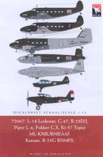 Dutch Decals 1/72 NETHERLANDS EAST INDIES AIR FORCE  