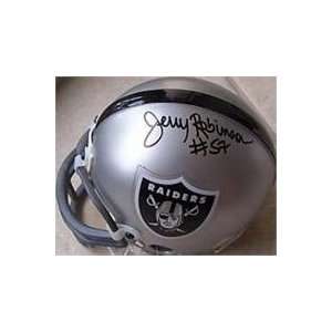 Jerry Robinson autographed Football Mini Helmet (Oakland Raiders)