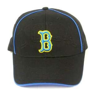  NCAA UCLA LOS ANGELES BRUINS BLACK BLUE CAP HAT ADJ NEW 