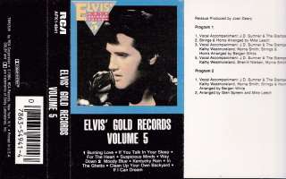 Gold Records Vol. 5   Elvis Presley (Cassette 1984) NM  