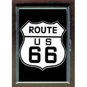  ROUTE 66 HIGHWAY SIGN CLASSIC ID Holder, Cigarette Case or 