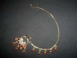 Bollywood Jewelry Jodha Akbar Kundan Bridal Necklace set 9 Pcs Sari 