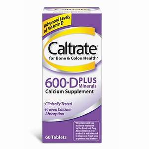 Caltrate Calcium & Vitamin D Plus Minerals, 600+D, Tablets 60 ea 