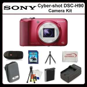 Sony Cyber shot DSCH90 (Red), Extended Life Replacement Battery, Rapid 