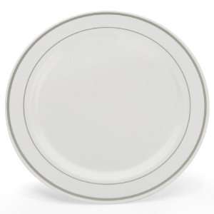  KC 621 10 Silver/White Dinner Plates 120/Case: Everything 