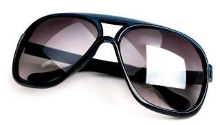 Vintage Mens Womens Big Sunglasses Black with Case  