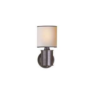 Thomas OBrien Metropolitan Sconce in Bronze with Natural Paper Shade 