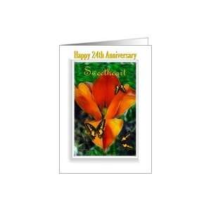  Anniversary/Sweetheart /Spouse ~ Age Specific 24th ~ Orange 