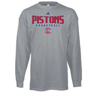  adidas Detroit Pistons Ash Absolute Long Sleeve T shirt 