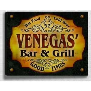  Venegass Bar & Grill 14 x 11 Collectible Stretched 