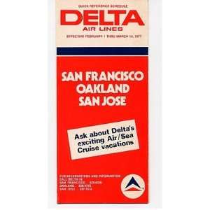  Delta Air Lines San Francisco Oakland San Jose Quick 