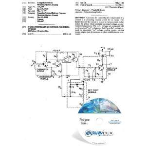   CD for WATER TEMPERATURE CONTROL FOR DIESEL ENGINES 