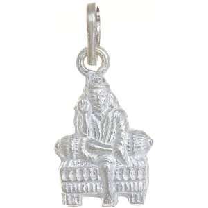 Shirdi Sai Baba Pendant   Sterling Silver 