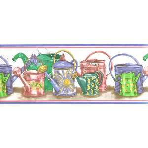  Club Pack of 12 Rolls Watering Cans Garden Wallpaper 