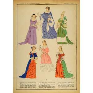   Costume French Ladies Royalty   Orig. Print (Pochoir)