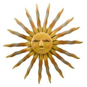   Sun w/Face Metal Art Wall Decor 30 (from tip to tip)