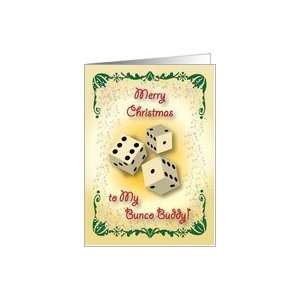  Christmas / For a Bunco Buddy, dice game Card Health 