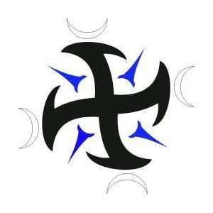 Tattoo Stencil   Tribal Moon / Cross   #525 Health 