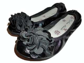 Women Black Flats Fashion Ballet Ballerina Rose Causal Flats Shoes 