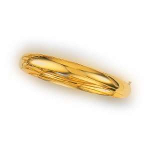  14k Yellow Gold High Polished Bangle Bracelet: Jewelry