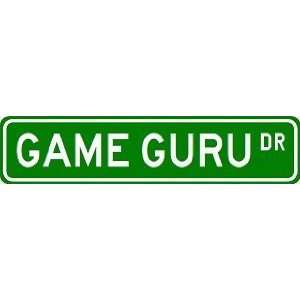  GAME GURU Street Sign ~ Custom Aluminum Street Signs 