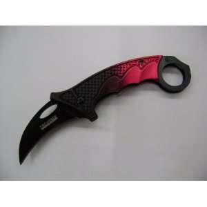 762 Black/red Karambit Folding Pocket Knife Everything 