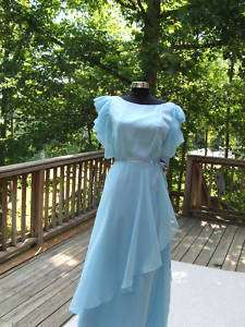   victorian Teatime Pale Blue Long Formal Gown Dress Costume size 9/10