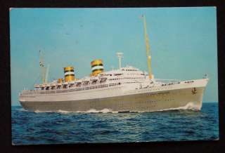 1969 Holland America Line SS Nieuw Amsterdam Ocean Ship  