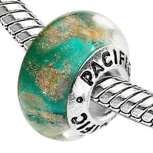  925 Sterling Silver Murano Style Glass Bead   Big Spender 