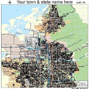  Street & Road Map of Salt Lake City, Utah UT   Printed 