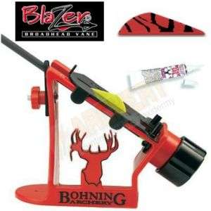 BLAZER FLETCHING JIG 36 RED TIGER VANES GLUE ARCHERY  