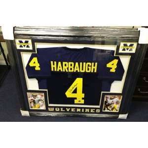  Jim Harbaugh Autographed Uniform   Michigan Wolverines 