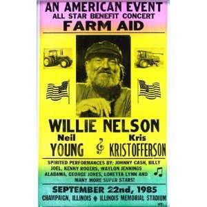  Farm Aid 14 X 22 Vintage Style Concert Poster 