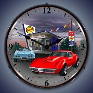  1968 Corvette Used Cars Lighted Wall Clock