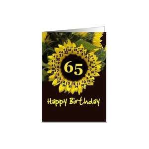  65 Years Birthday Card with Sunflower Card Toys & Games