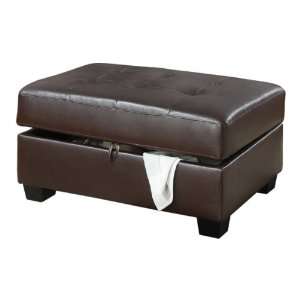  Modern Style Upholstered Storage Ottoman With Wooden Legs 