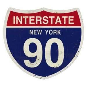  New York Interstate 90 Vintage Metal Sign Street Sign Highway 