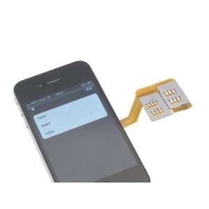  Triple Sim Card for iPhone 4 Cell Phones & Accessories