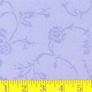  66 Wide Damask Flower Scroll Periwinkle Fabric By The 