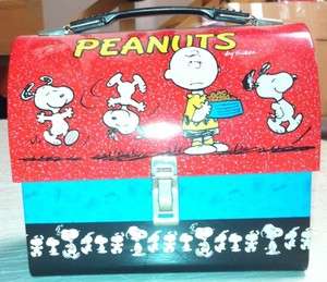 PEANUTS DOME TOTE LUNCH BOX METAL LICENSED 85076  