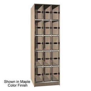 Ironwood 15 Compartment Black Grill Door Storage Locker, Maple Color