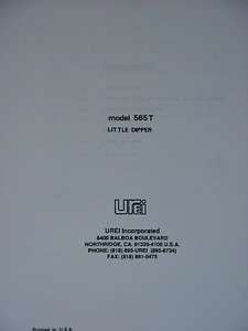 UREI 565 T LITTLE DIPPER OWNER MANUAL 14 pages  