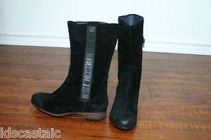 New UGG Womens Annisa Black Leather/Suede Boots Sizes 5 12  