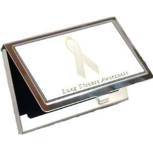  Lung Disease Awareness Ribbon Business Card Holder: Office 