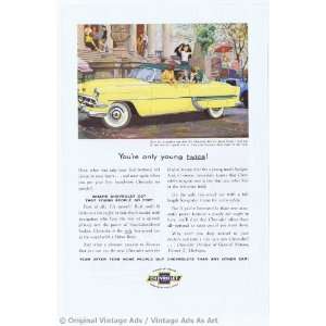 1954 Chevrolet Bel Air Sport Coupe Yellow Youre only young twice 