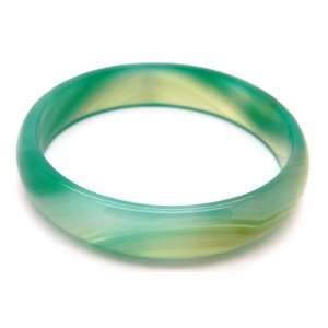  Green Agate Gemstone Bangle Jewelry