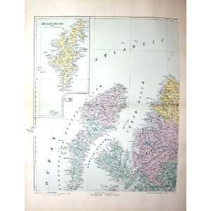   Map Scotland Shetland Minch Isle Skye Harris Uist: Home & Kitchen