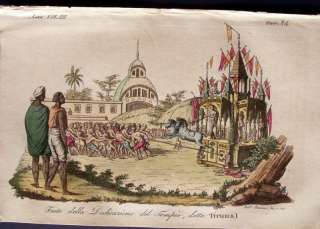 1824 ANTIQUE PRINT INDIA. THIRUNALLAR TEMPLE PONDICHERRY. TITLE 