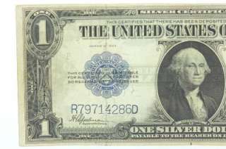   United States Currency $1 One Dollar Bill Blue Seal Large Note  