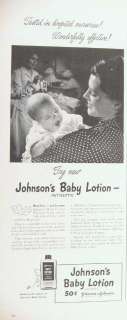 1945 JOHNSONS ANTISEPTIC BABY LOTION HOSPITAL NURSERY  